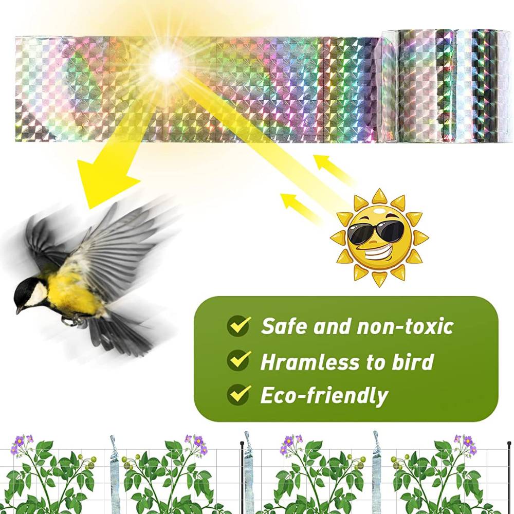 Bird Reflective Tape | Bird Scare Ribbon | Bird Flash Tape - 90m rolls: image 2