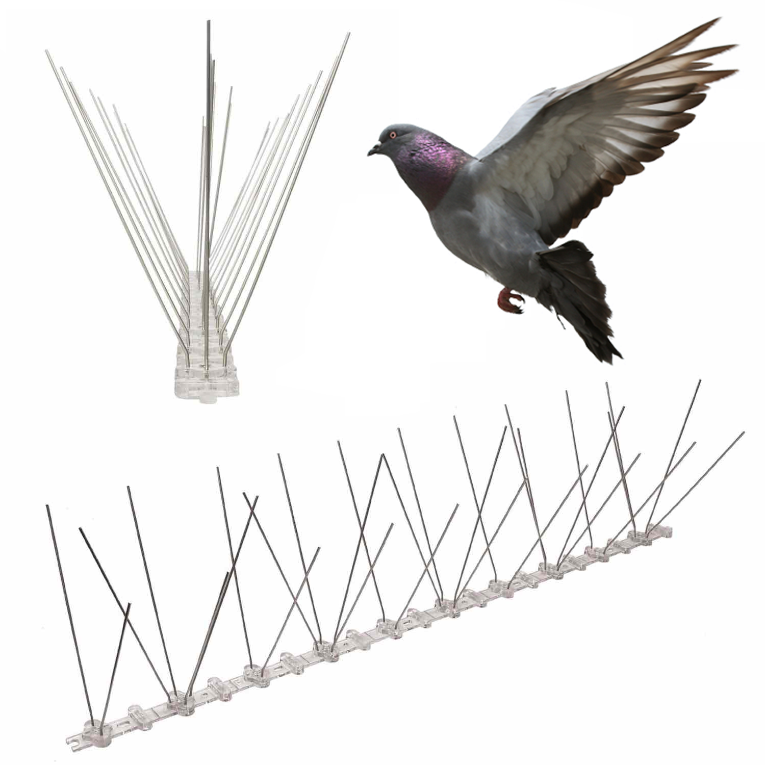 Pigeon Spikes | Pigeon Deterrent Spike Strips | Pigeon Repellent Spikes - (per 50cm strip)